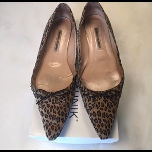 Manolo Blahnik Prenare leopard flats