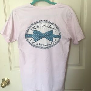Lauren James "I'm a Seersucker..." Tee in Pink