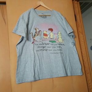 Disney Pooh & Friends Grey Crew Neck T-shirt