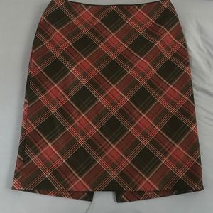Plaid WHBM pencil skirt