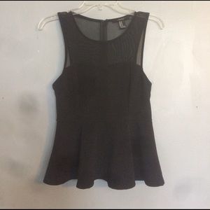 Black Peplum Tank