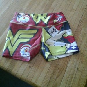 Superhero workout shorts