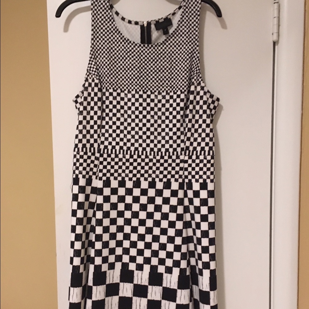 Black and white checkered Tank dress