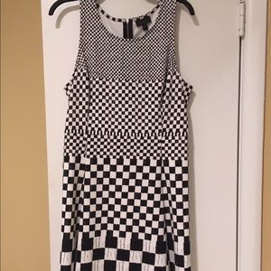 Black and white checkered Tank dress