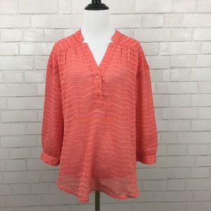 Salmon Ann Taylor Top