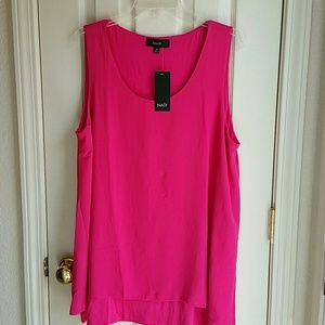 NWT NAIF HOT PINK SLEEVELESS BLOUSE SZ 2X