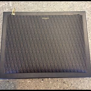 Saint Laurent YSL Toile monogram iPad holder