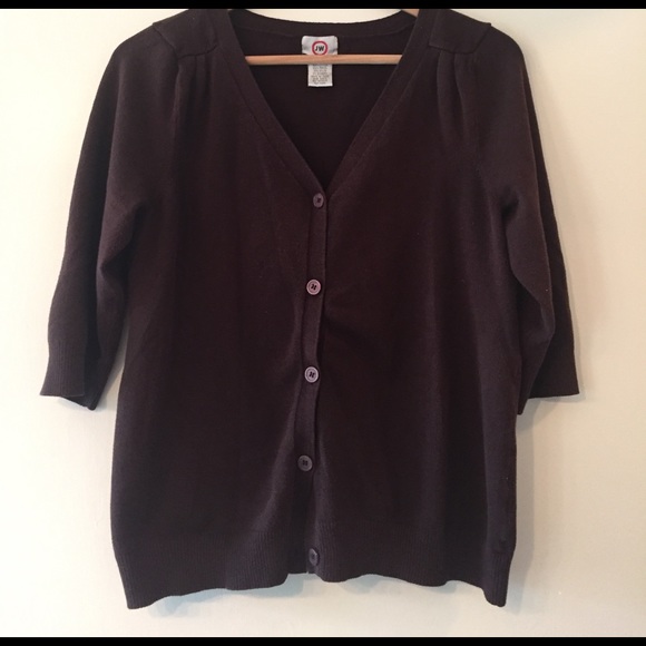 Brown cardigan -Maternity half sleeves - Picture 2 of 5