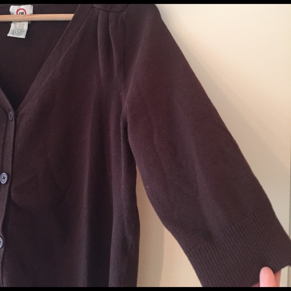 Brown cardigan -Maternity half sleeves - Picture 4 of 5