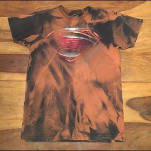 Bleached Black Superman Shirt