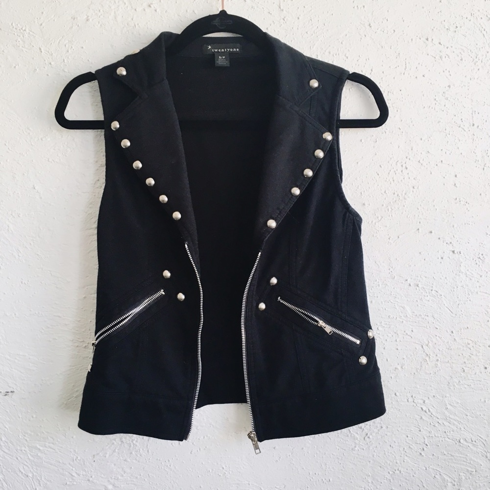 Black Studded Vest