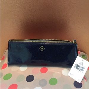 Kate Spade Mattie Glitter Bug Cosmetic/Pencil Case