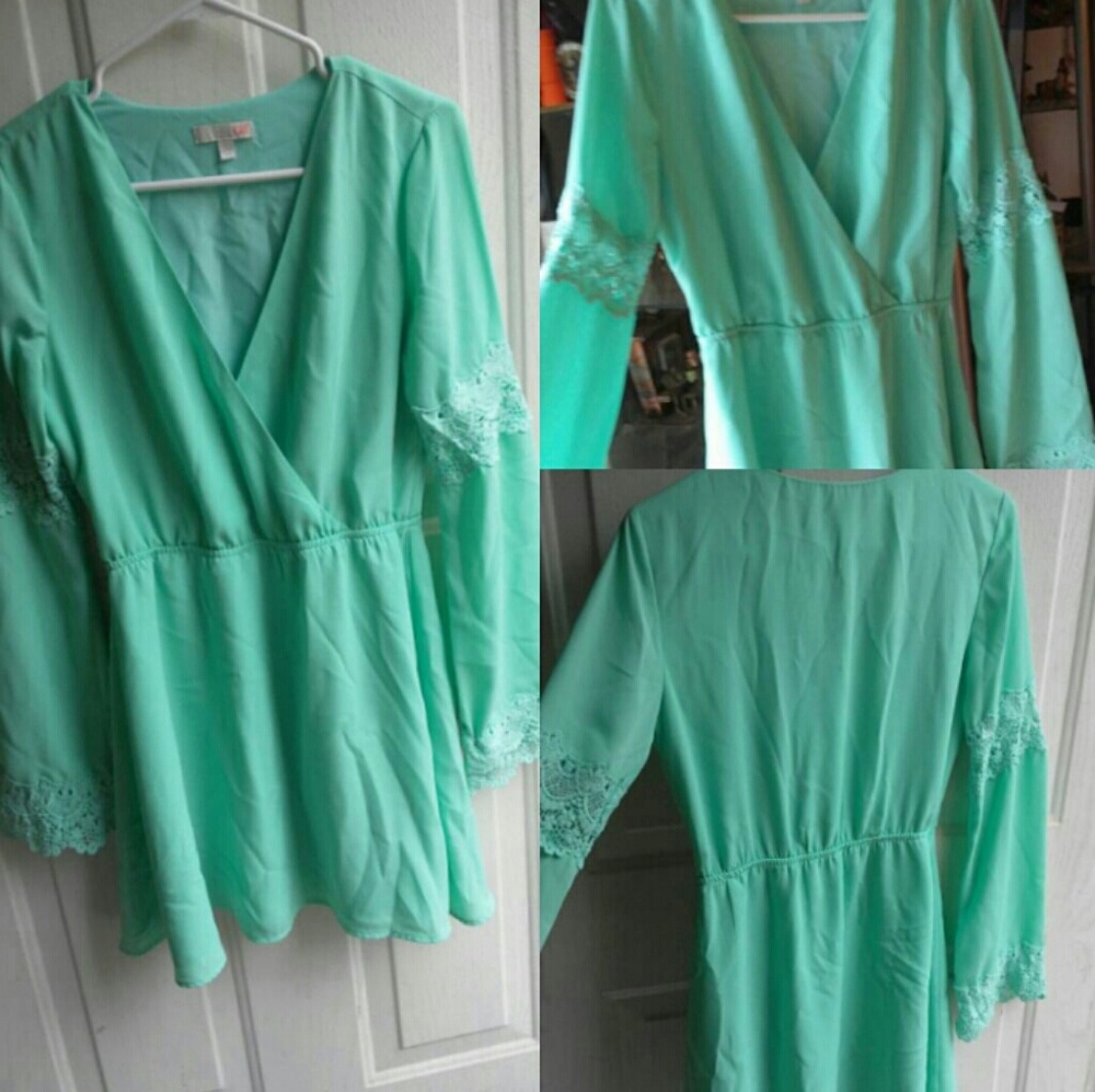 Mint green dress