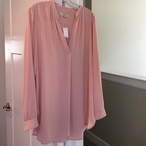 Blush tunic-style blouse