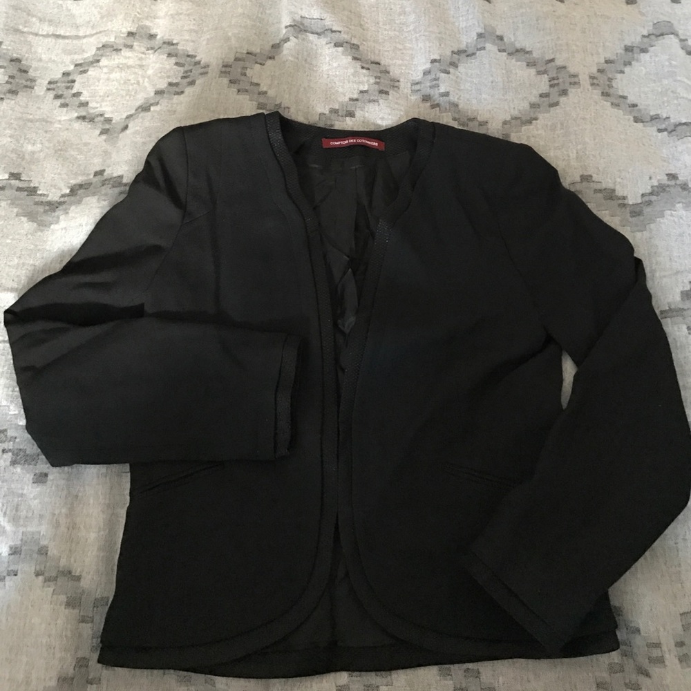 Comptoir des Cotonniers black crepe blazer (36)