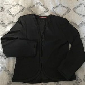 Comptoir des Cotonniers black crepe blazer (36)