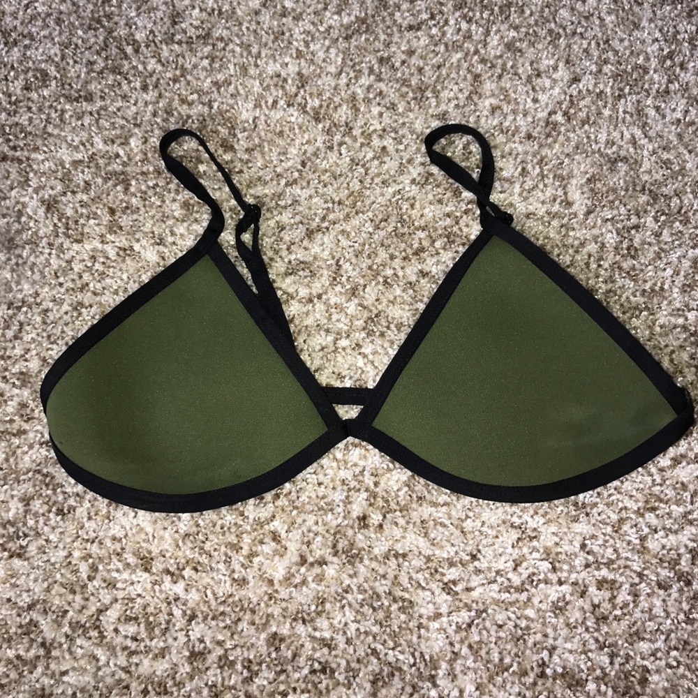 Olive green bikini top