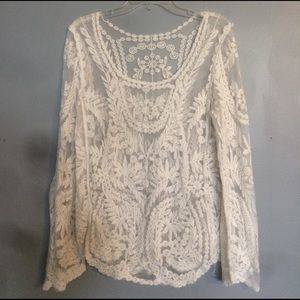 Long sleeved mesh shirt