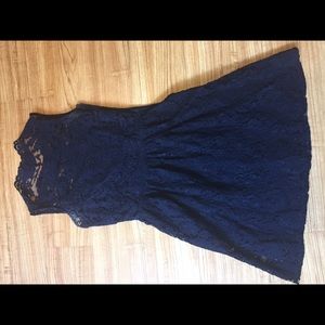 Navy Blue Lace Dress
