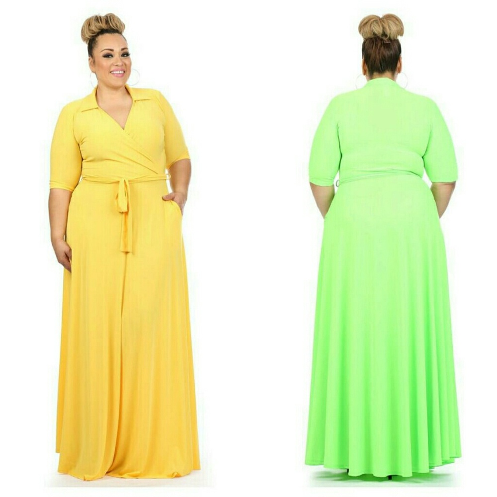 1 LEFT ➕ Maxi Dress (Yellow)*5🌟-rated - Picture 2 of 2