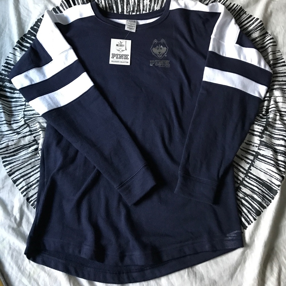VS Pink UConn HUSKIES long sleeve tee