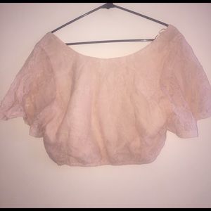 ✨CLEARANCE✨ Blush Lace Crop Top