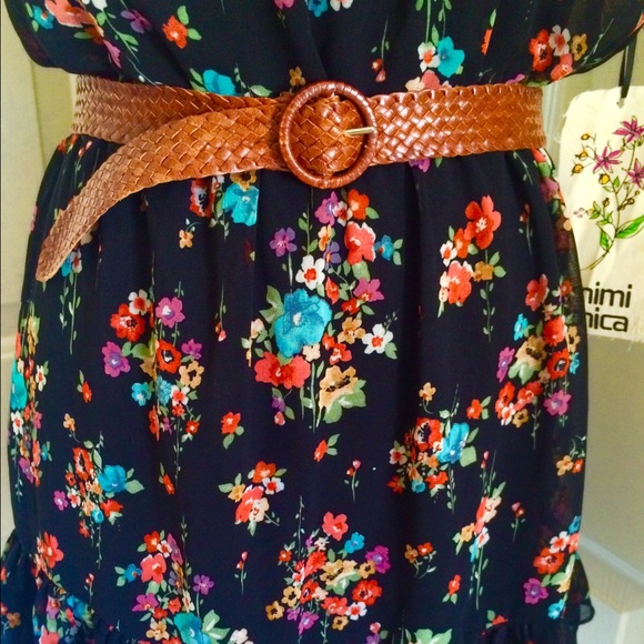 Floral Chiffon Ruffled Dress - Picture 2 of 3