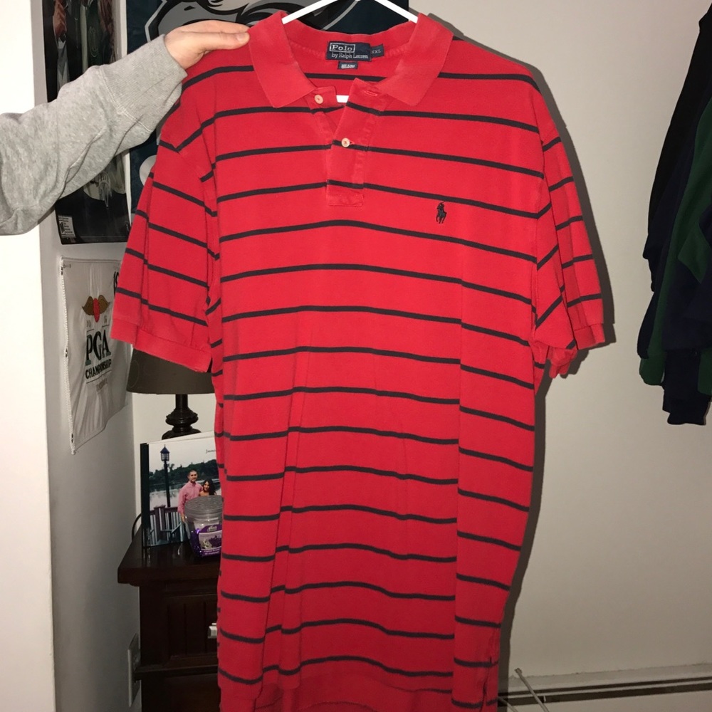 Ralph Lauren Polo-Red and Black Stripes
