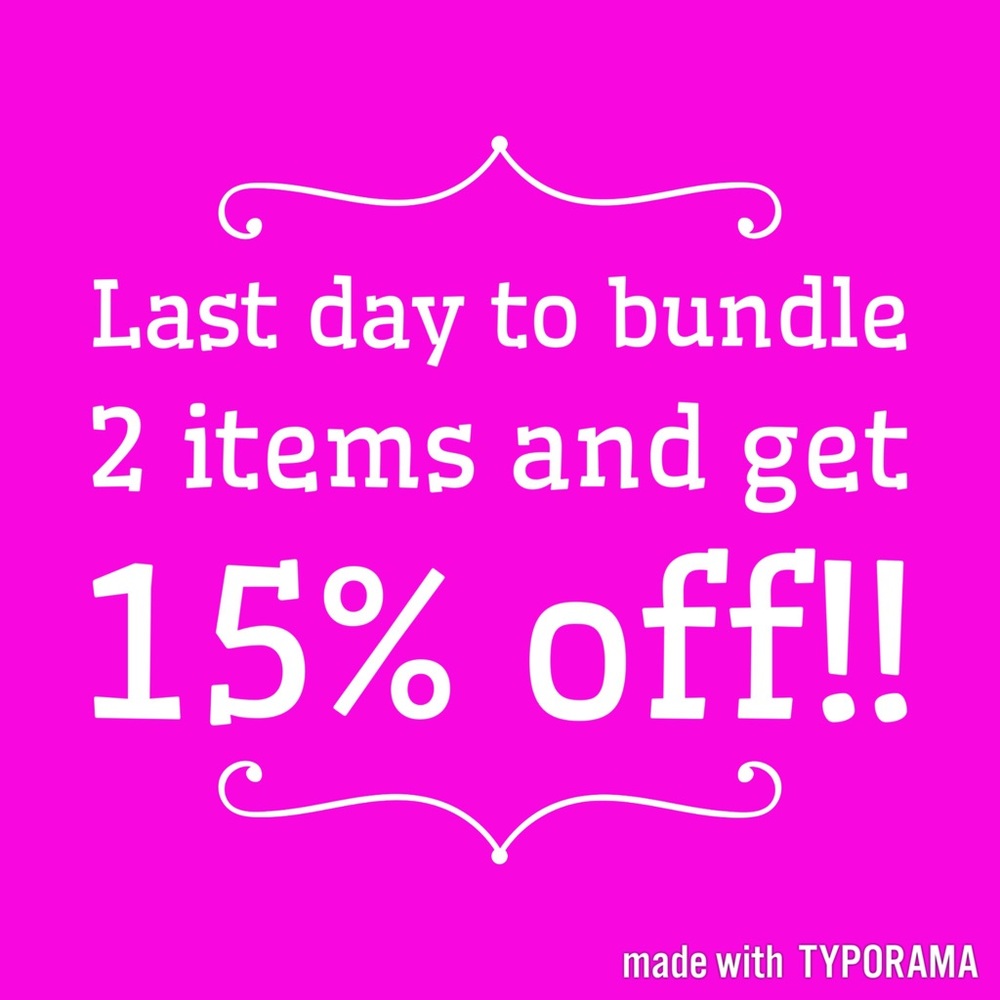 Last day! Don't miss out! :)