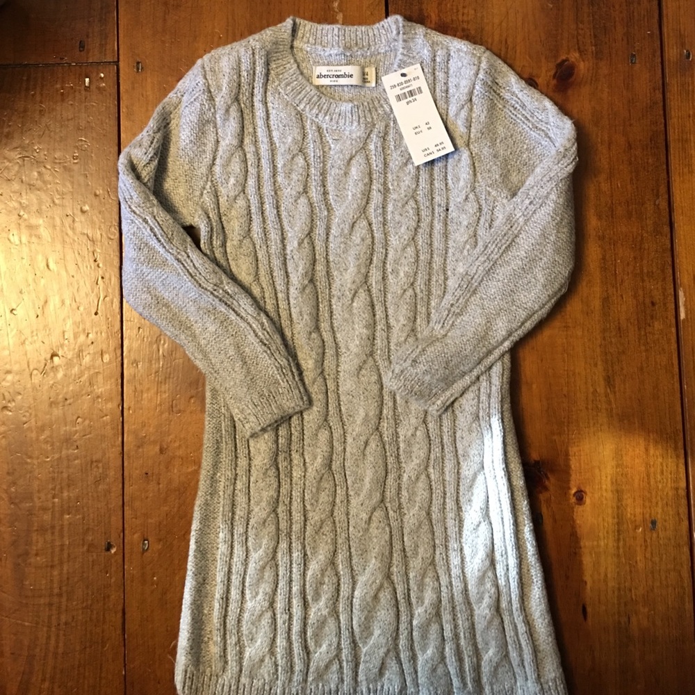 Grey sweater dress