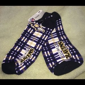 Baltimore Ravens earrings and socks