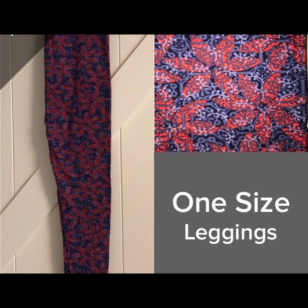 Patterned flower leggings
