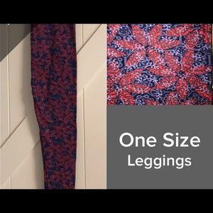 Patterned flower leggings
