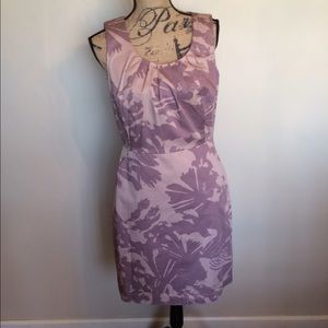 LOFT abstract print form fitting dress