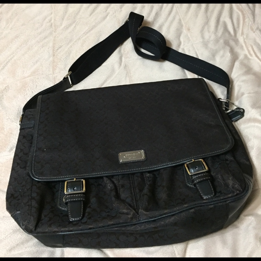Black Coach Messenger bag