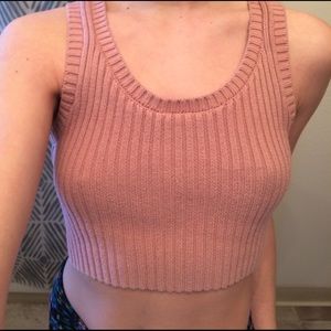 Pink Knit Crop