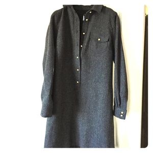 JCrew 100% wool herringbone dress perfect cond.