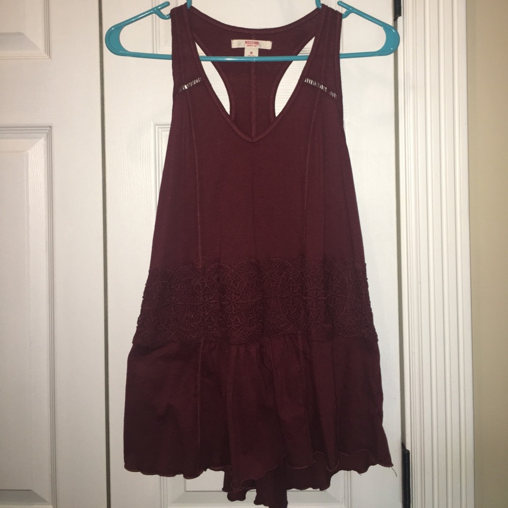 Burgundy tank top