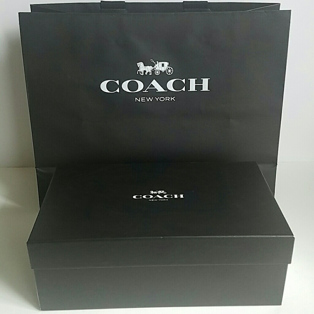 Coach shopping bag and shoebox