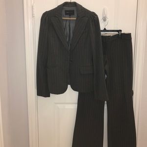 Women's BCBGMAXZARIA gray pinstripe suit