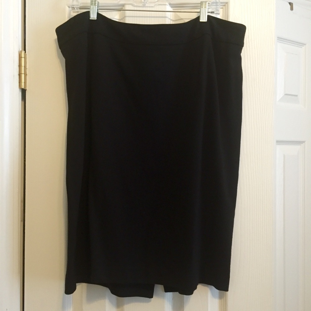 Talbots Black Ponte Pencil Skirt