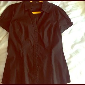 Black short sleeve button up