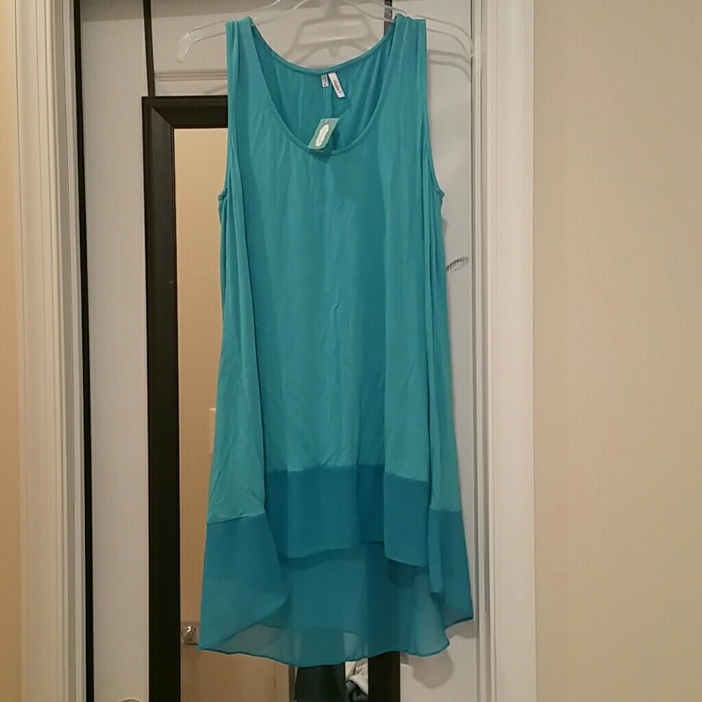 Maurices teal sleeveless tunic