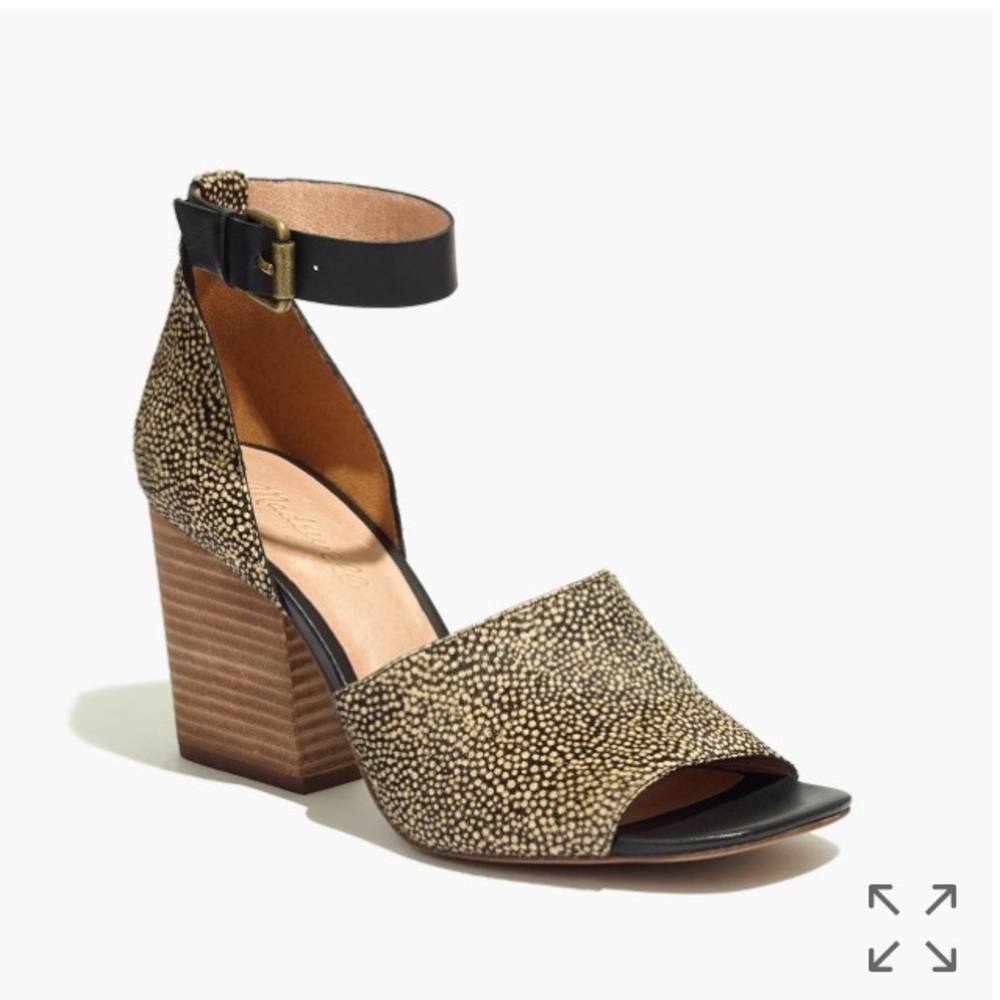 Madewell sandal in dotted calf hair.