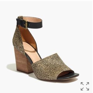 Madewell sandal in dotted calf hair.