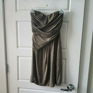 Olive express ruched strapless dress