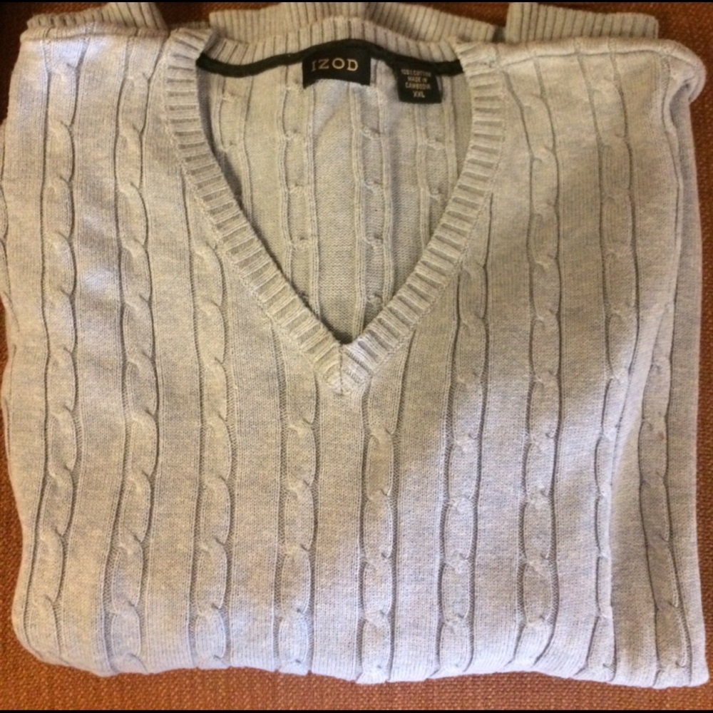 Men's XXL blue V-neck sweater