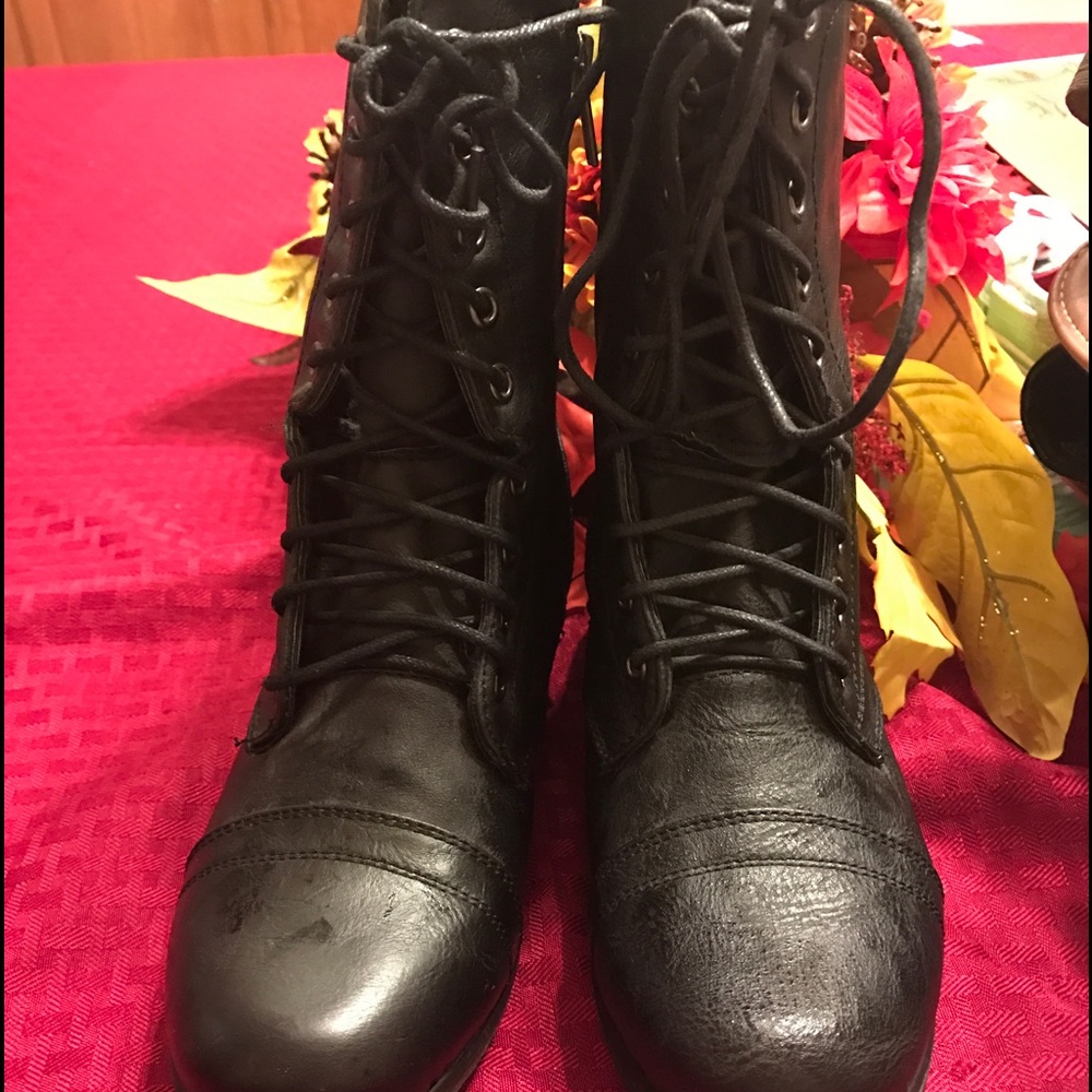 Madden Girl Black Zip up boots