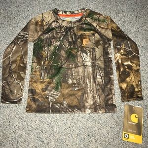 Carhartt kids camo long sleeve shirt