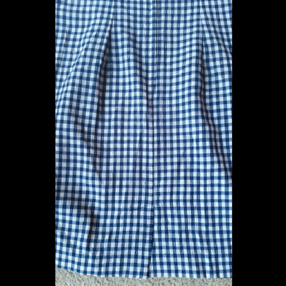 NWT Vtg 90’s Checkered Print Sheath Dress Blue - Picture 8 of 8